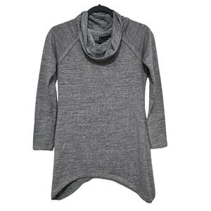 Andrew Marc MNY Womens XS Heathered Gray Cowl Neck Tunic Top